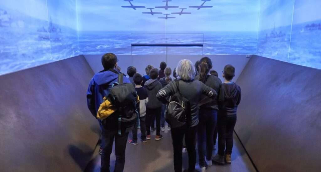 Inside the Juno Beach Centre in Courseulles-sur-Mer, Normandy, France.
