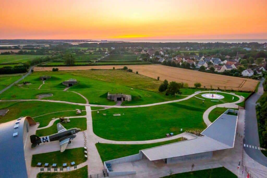An aerial view of the Merville Battery Museum.